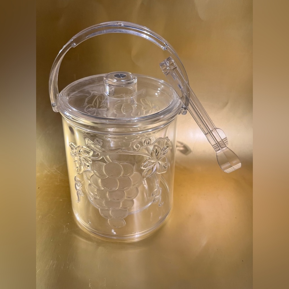 Acrylic Ice Bucket for Wine 3 Pieces Outer/Inner/Lid 8in